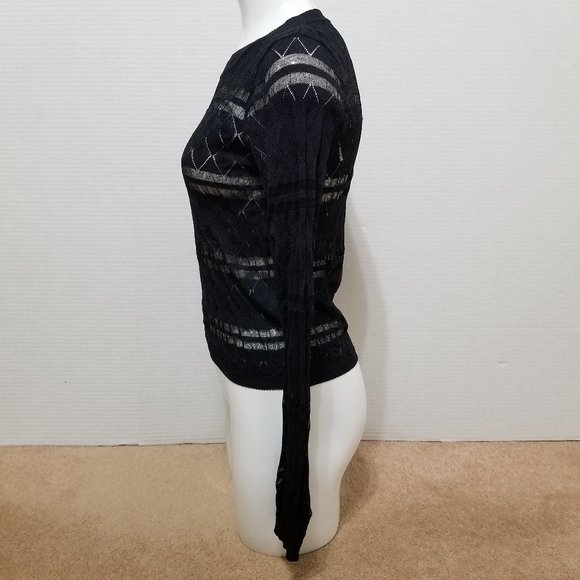 For Love And Lemons Knitz sweater Medium Joni lightweight knit semi sheer boho - Picture 2 of 16